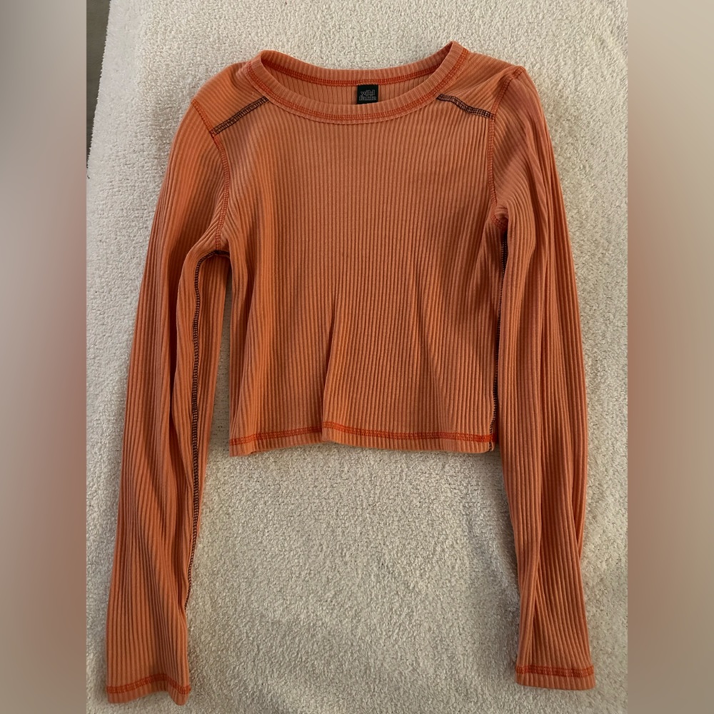 orange cropped long sleeve